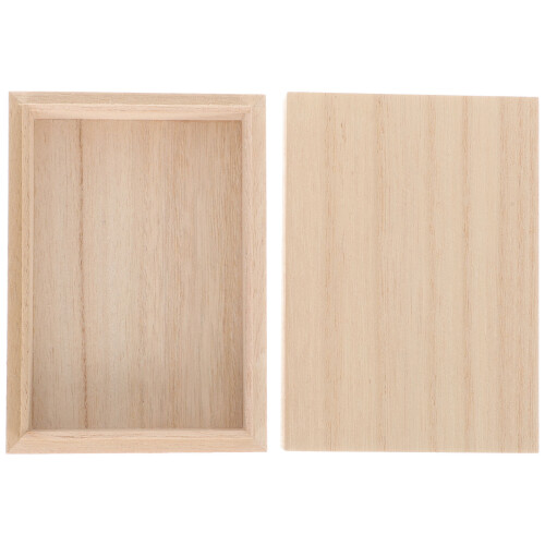 3Pcs Multiuse Wooden Playing Card Boxes Beige Storage Case for Poker 1
