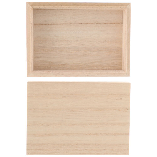 3Pcs Multiuse Wooden Playing Card Boxes Beige Storage Case for Poker 2