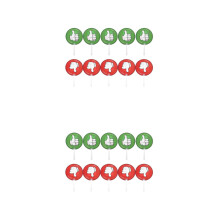 20Stk Voting Paddles Mehrfarbig Für Klassenzimmer Feedback