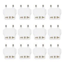 12 Stück europäischer Reise-Steckdosenadapter europäischer Reise-Umsetzer PC-Gehäuse
