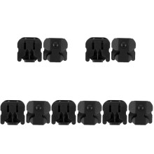 5Paare Schwarze Schnürsenkel-Verschlüsse Kunststoff Für Erwachsene