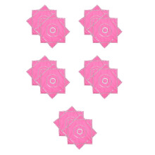 5Paires Mouchoirs Rose En Lin Octogonaux Pour Soirée Et