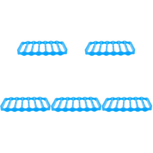 5Pcs Heat-Resistant Blue Silicone Roasting Rack Non-Slip Baking Rack