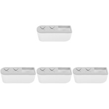 4Pcs Electric Toothbrush Wall Holders White Silicone Bathroom Storage
