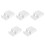 5Pcs White Waterproof Plug Cover Ps Material Hooked for Home Use 1