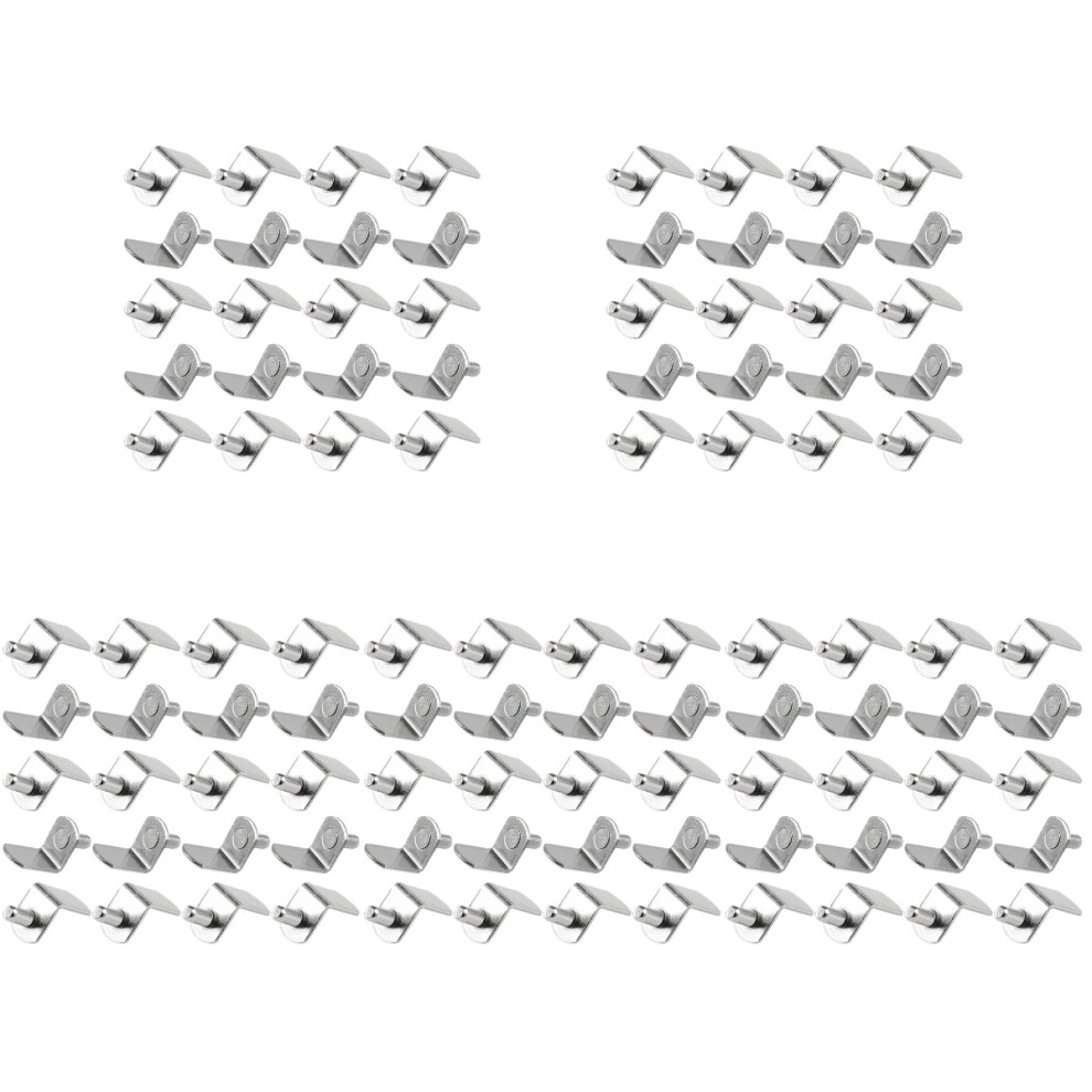 100Pcs Iron Shelf Support Pegs Silver Metal Shelf Holders For Cabinets 3713322516513