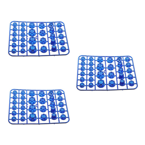 90Pcs Blue ABS Motorcycle Decorative Screw Caps Hex Bolt Covers