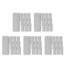 50Pcs Silver Stainless Steel Engravable Name Plates for DIY Door Signs