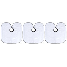 3Pcs White Hair Oil Treatment Cape Durable Waterproof Hair Salon Apron