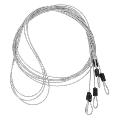 6Pièces Câble Métallique Argent Résistant Flexible Pour Usage Suspendu