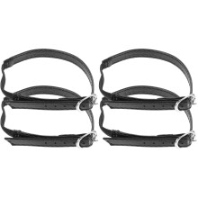 4Pcs Durable PU Women Heel Bands Adjustable Black Shoe Straps