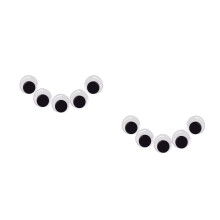 200Pcs Self-Adhesive Wobbly Eyes Plastic Multi-Color for Fun Craft Use