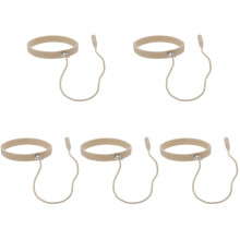 5Pcs Small Lightweight Silicone Lash Tweezer Protector Wristband Beige