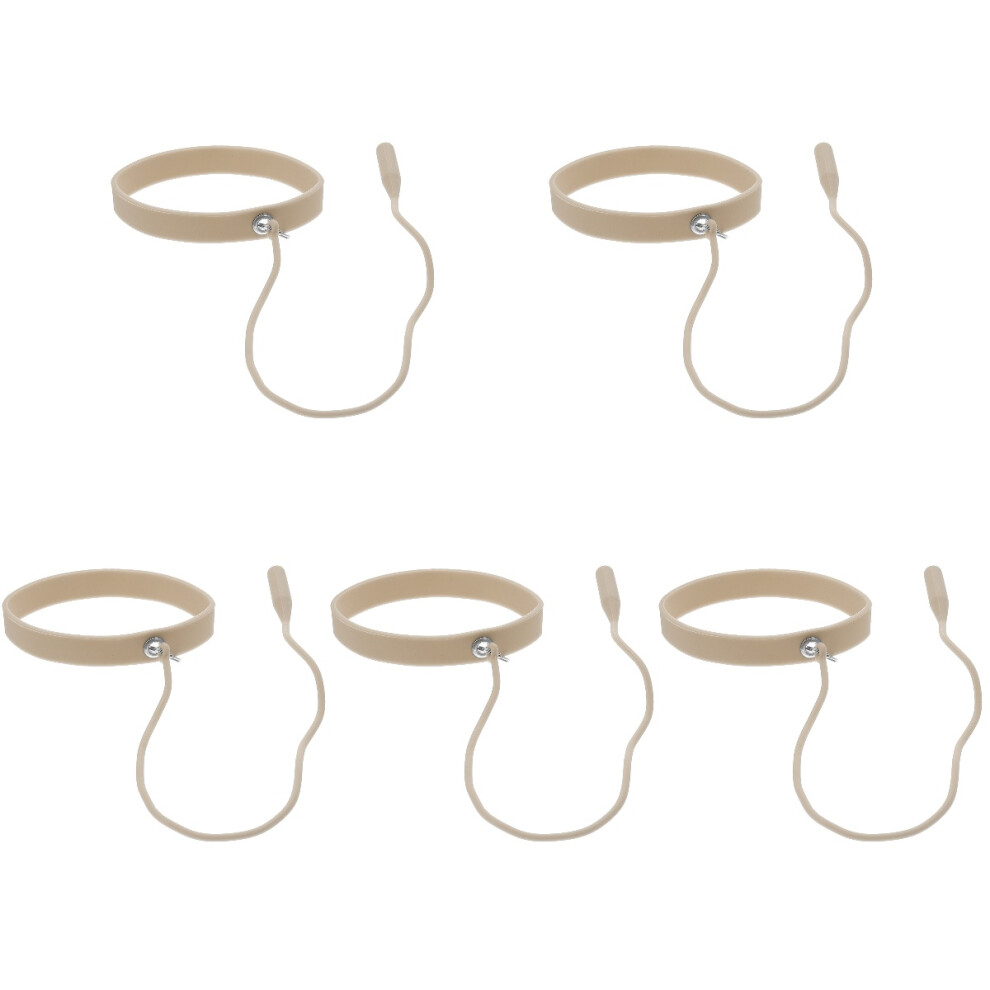 Aboofan Beige 5Pcs Small Lightweight Silicone Lash Tweezer Protector Wristband