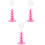 3Pcs Tabletop Pink Lollipop Rack PP Material Cake Pops Stand 4