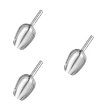 3Pcs Stainless Steel Ice Cube Silver Candy Food Scoop