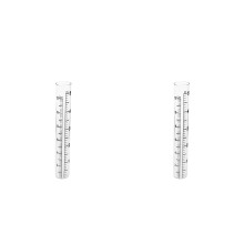2Pcs Glass Rain Gauge Tubes Flat-Bottomed with Scale for Garden Use