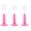 3Pcs Tabletop Pink Lollipop Rack PP Material Cake Pops Stand 5