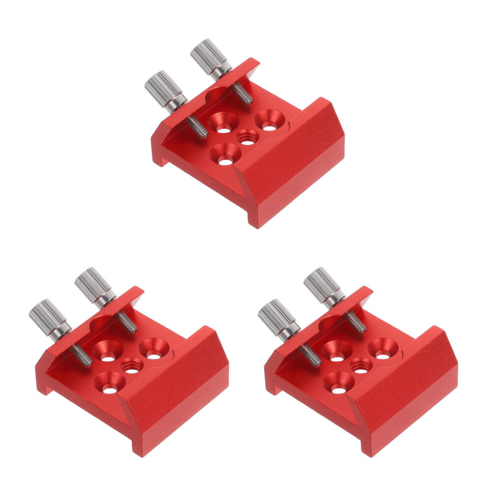 3Pcs Red Aluminum Dovetail Saddle Clamp For Stable Telescope Mounting 3713122796641