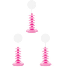 3Pcs Tabletop Pink Lollipop Rack PP Material Cake Pops Stand