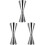 3Pcs Multi-Use Stainless Steel Bell Jigger Drink Mixer Measurer Silver 2