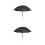 2Pcs Black Mini House Umbrella Polyester Iron Doll Decoration 9