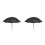 2Pcs Black Mini House Umbrella Polyester Iron Doll Decoration 10