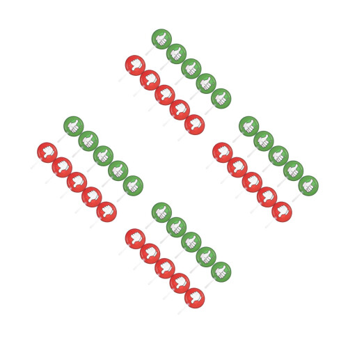 40Pcs Multi Plastic Teaching Paddle Boards for Classroom Participation