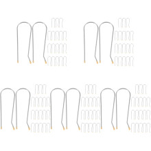 100Pcs Durable Silver Metal U-Shaped Hot Roller Clips for Hair Styling