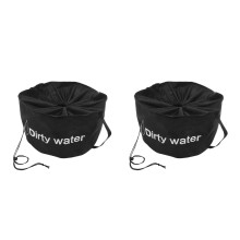 2Pcs Black Oxford Cloth Rv Hose Organizer Cord Storage Pouches