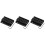 3Stk Gitarre Bridge Platte Schwarz Stahl Mit Set 4