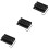 3Stk Gitarre Bridge Platte Schwarz Stahl Mit Set 5