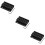 3Stk Gitarre Bridge Platte Schwarz Stahl Mit Set 9