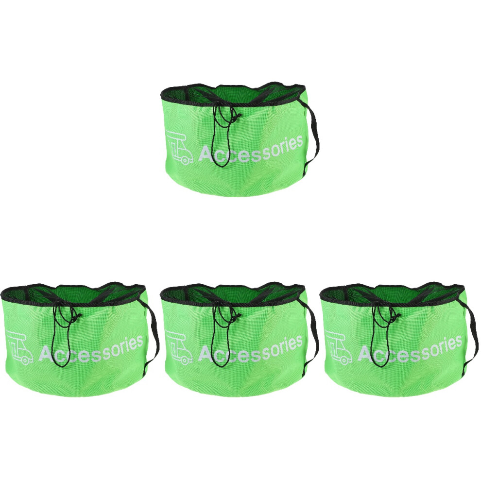 4Pcs Rv Hose Storage Bag In Oxford Cloth With Multi-Use Pouch Green 3713322516575