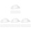 80Pcs Lightweight Plastic Mini Cowboy Hats White for Doll Craft 1