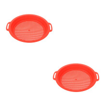 2Pcs Lightweight Red Plastic Sand Sifter Interactive Kids Beach Toy