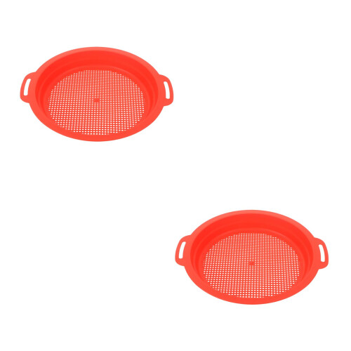 2Pcs Lightweight Red Plastic Sand Sifter Interactive Kids Beach Toy
