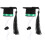 2Pcs Felt Mini Graduation Hats Green for Small Props 1