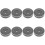 8Pcs Black Vinyl Record Adapter for 7 Inch Single Turntable Use 2