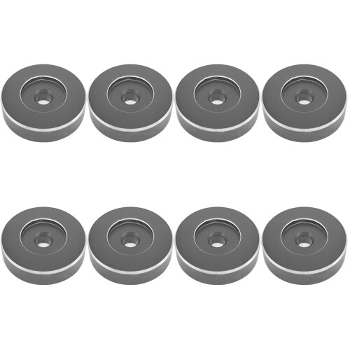 8Pcs Black Vinyl Record Adapter for 7 Inch Single Turntable Use 1