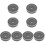 8Pcs Black Vinyl Record Adapter for 7 Inch Single Turntable Use 3
