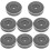 8Pcs Black Vinyl Record Adapter for 7 Inch Single Turntable Use 7