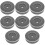 8Pcs Black Vinyl Record Adapter for 7 Inch Single Turntable Use 8