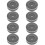 8Pcs Black Vinyl Record Adapter for 7 Inch Single Turntable Use 10