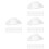 80Pcs Lightweight Plastic Mini Cowboy Hats White for Doll Craft 7
