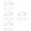 80Pcs Lightweight Plastic Mini Cowboy Hats White for Doll Craft 8