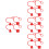 16Pcs Plastic Hydraulic Cap Set Red Quick Connect Dust Covers 6