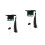 2Pcs Felt Mini Graduation Hats Green for Small Props 5