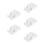 5Pcs White Waterproof Plug Cover Ps Material Hooked for Home Use 4