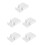 5Pcs White Waterproof Plug Cover Ps Material Hooked for Home Use 6